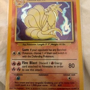 Pokemon tcg Ninetales 12/102 base set holo rare MINT